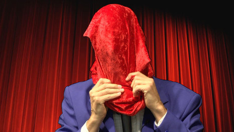 The magician transforms into a super hero during an online interactive magic show!