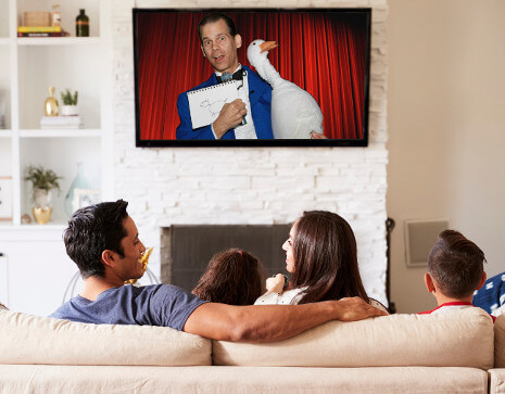 Virtual Magician performs a pre-recorded, personalized comedy magic show for kids and adults.